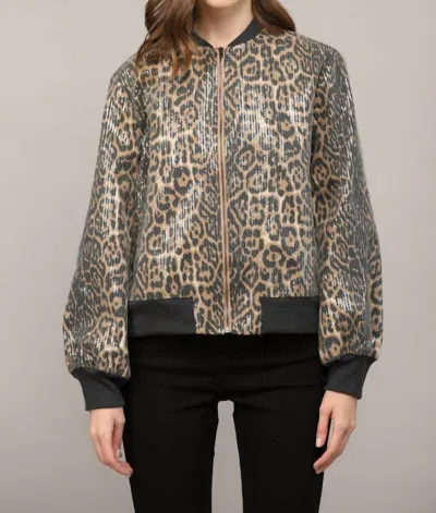 Fate Women's Embellished Bomber Jacket In Beige In Nude