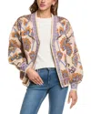 Fate Wool-blend Cardigan Jacket In Brown