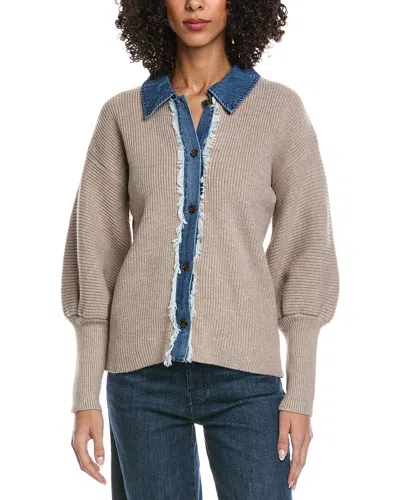 Fate Wool-blend Cardigan In Neutral