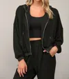 Fate Zip Hoodie Sweatshirt In Black In Black