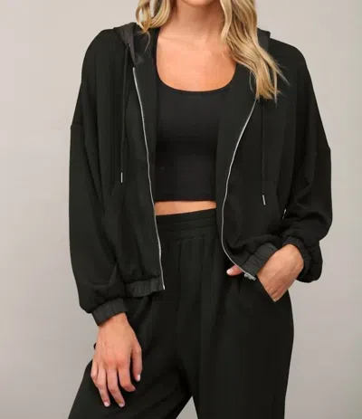 Fate Zip Hoodie Sweatshirt In Black