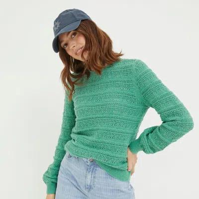 Fatface Adrinenna Crew Sweater In Green