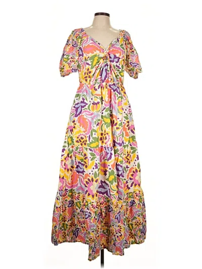 Pre-owned Fatface Casual Dress In Yellow