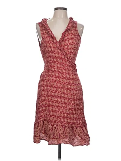 Pre-owned Fatface Cocktail Dress In Burgundy