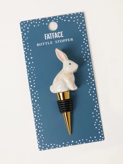 Fatface Gold (metal) Hare Ceramic Bottle Stopper