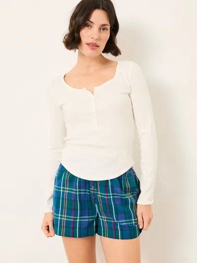 Fatface Hattie White Henley Pyjama Top
