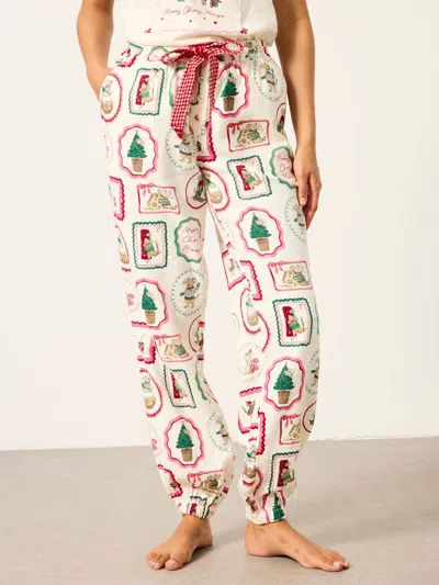 Fatface Ivory Shelter Harper Mouse Cuffed Pyjama Bottoms