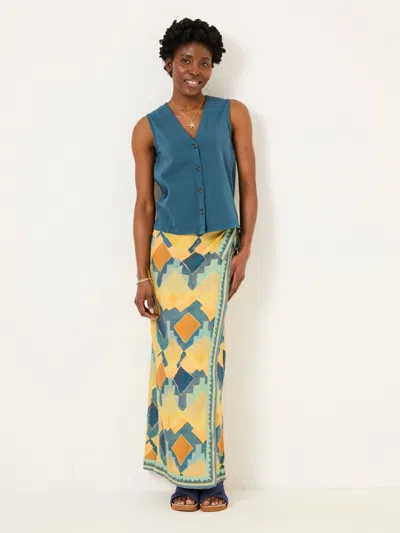 Fatface Joni Dark Teal Blue Jersey Waistcoat