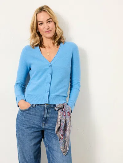 Fatface Lucee Mid Blue Knitted Cardigan