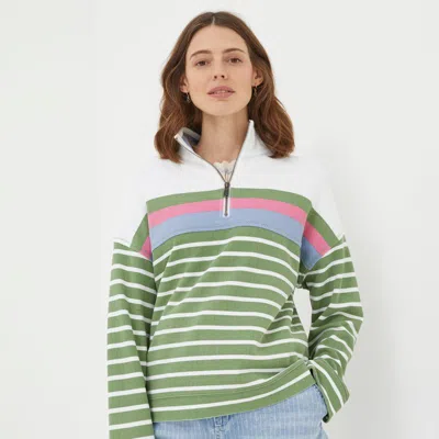 Fatface Relaxed Airlie Stripe Sweatshirt In Multi