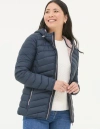 Fatface Ruby Lightweight Puffer Jacket In Navy