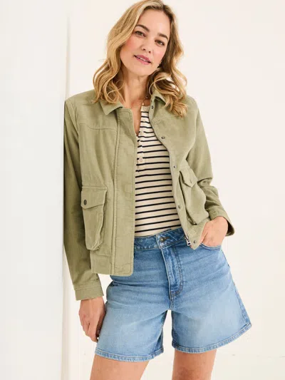 Fatface Sienna Dusky Green Cord Jacket