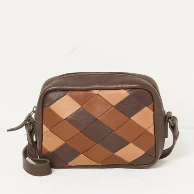 Fatface The Venice Weave Crossbody Bag In Brown