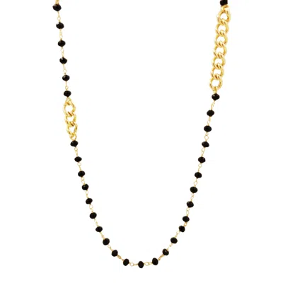 Fatone Women's Long Necklace  Tor9150-01 In Black