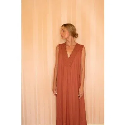 Faune Florentina Rosewood Dress In Brown