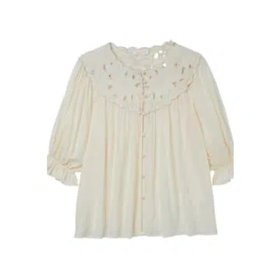 Faune Francois Oyster Blouse In Yellow