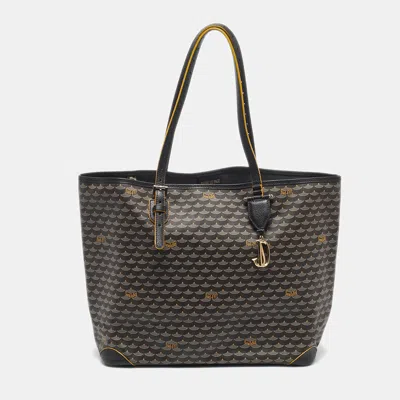 Pre-owned Fauré Le Page Black Coated Canvas Daily Battle 35 Tote