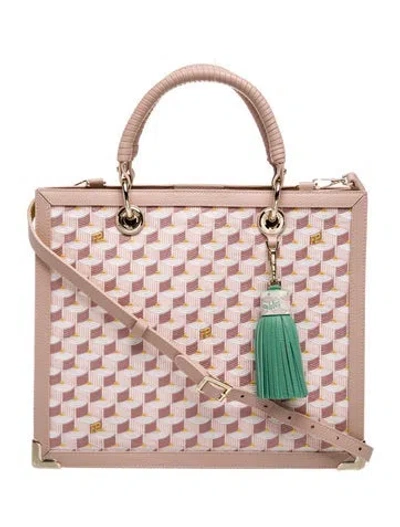 Pre-owned Fauré Le Page Canvas Top Handle Bag In Pink