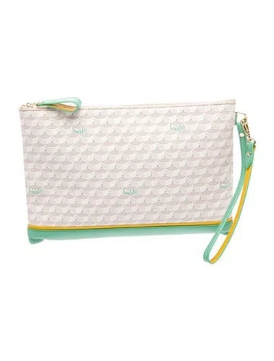 Pre-owned Fauré Le Page Clutch 2024 In Green/neutrals