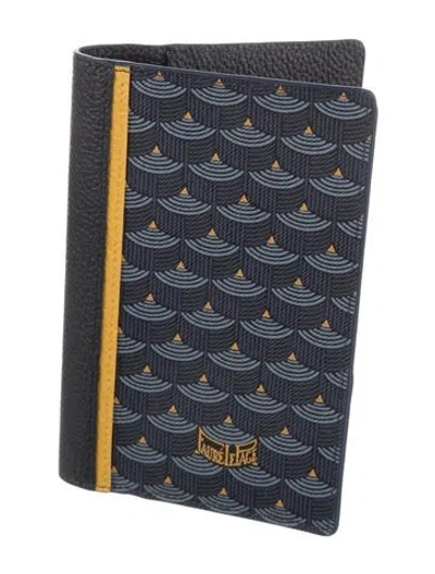 Pre-owned Fauré Le Page Etendard 8cc Pocket Wallet In Blue