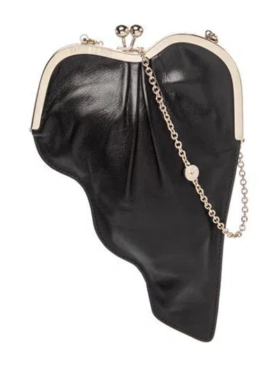 Pre-owned Fauré Le Page Leather Clutch In Black