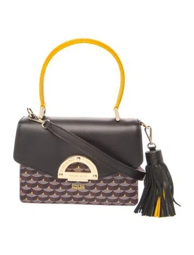 Pre-owned Fauré Le Page Leather Top Handle Bag In Burgundy