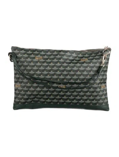 Pre-owned Fauré Le Page Pochette Zip 33 In Green