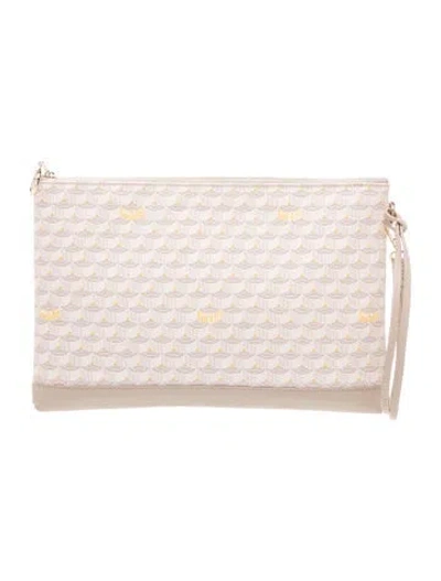 Pre-owned Fauré Le Page Pochette Zip In Neutrals
