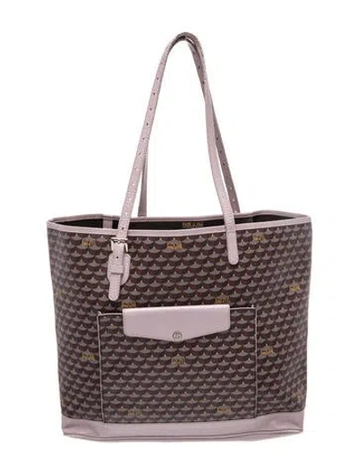 Pre-owned Fauré Le Page Tote In Burgundy