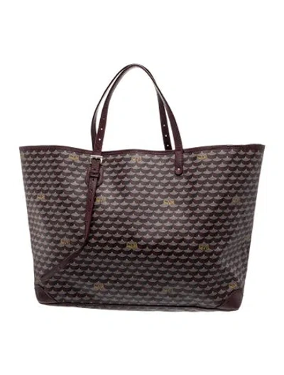 Pre-owned Fauré Le Page Tote In Burgundy