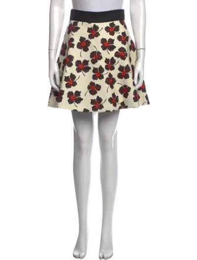 Pre-owned Fausto Puglisi Linen Mini Skirt W/ Tags In Neutrals