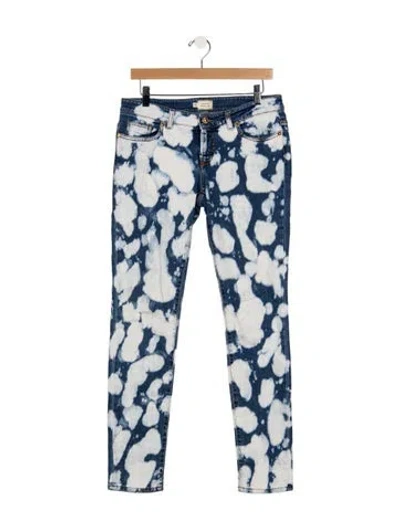 Pre-owned Fausto Puglisi Mid-rise Skinny Leg Jeans In Blue