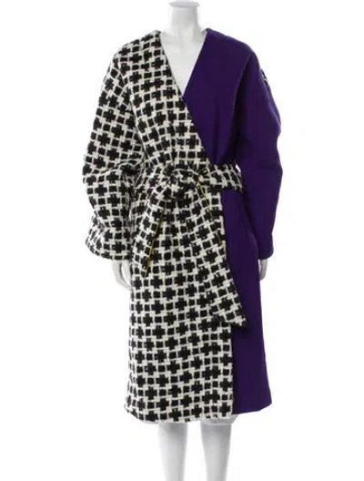 Pre-owned Fausto Puglisi Printed Faux Fur Coat In Multi