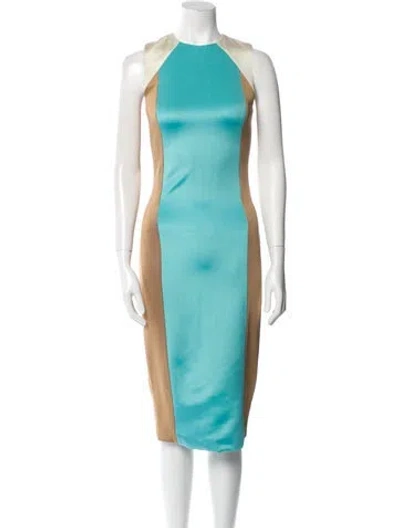 Pre-owned Fausto Puglisi Printed Midi Length Dress W/ Tags In Multi