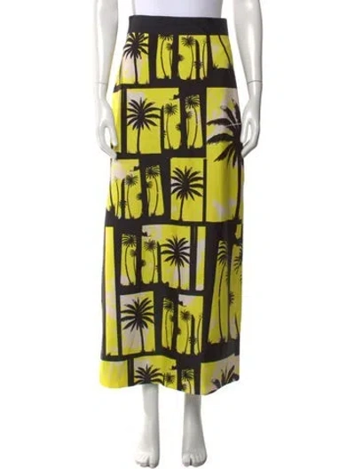 Pre-owned Fausto Puglisi Printed Midi Length Skirt In Yellow