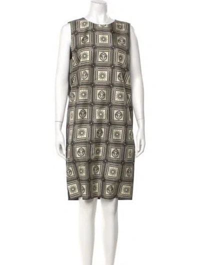 Pre-owned Fausto Puglisi Silk Knee-length Dress W/ Tags In Black
