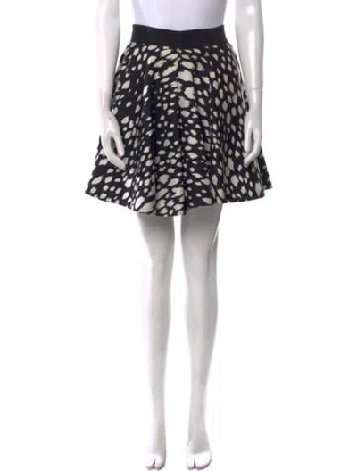 Pre-owned Fausto Puglisi Silk Mini Skirt In Black