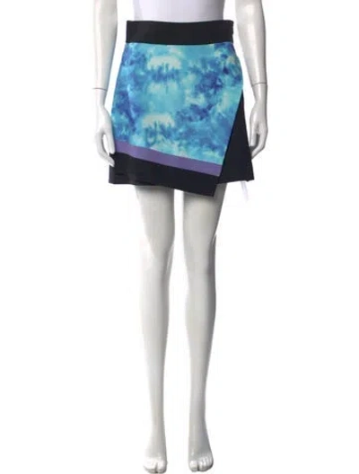 Pre-owned Fausto Puglisi Silk Mini Skirt In Blue