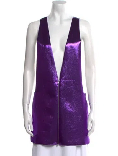 Pre-owned Fausto Puglisi Silk Printed Tunic W/ Tags