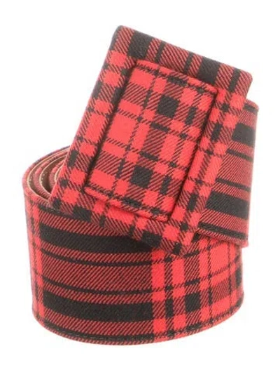 Pre-owned Fausto Puglisi Virgin Wool Belt In Red