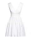 Fausto Puglisi Woman Short Dress White Size 4 Cotton In White