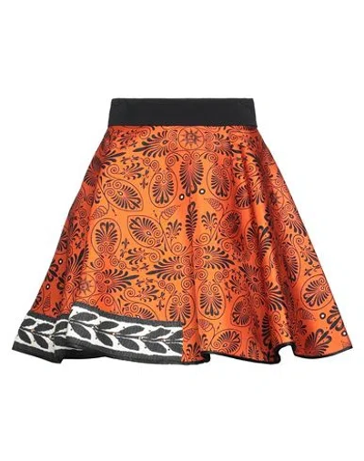 Fausto Puglisi Woman Mini Skirt Orange Size 4 Viscose, Acetate, Elastane