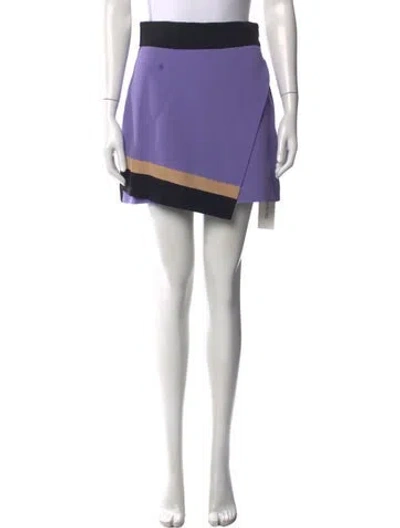 Pre-owned Fausto Puglisi Wool Mini Skirt In Purple