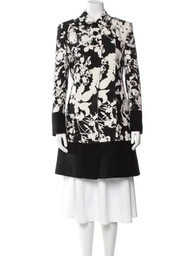 Pre-owned Fausto Puglisi Wool Printed Trench Coat In Gray