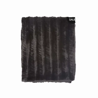 Faux Addict Luxury Faux Fur Oversized Throw In Brown