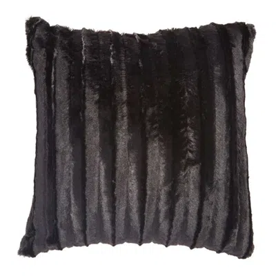 Faux Addict Luxury Faux Fur Pillow In Black