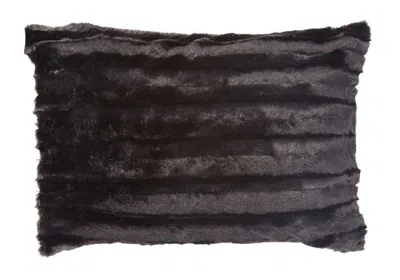 Faux Addict Luxury Faux Fur Pillow In Black