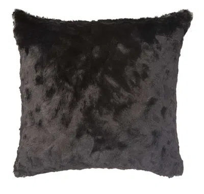 Faux Addict Luxury Faux Fur Pillow In Black