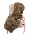 Faux Addict Saber Honey Faux Fur Throw