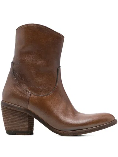 Fauzian Jeunesse 75mm Zipped Cowboy Boots In Brown